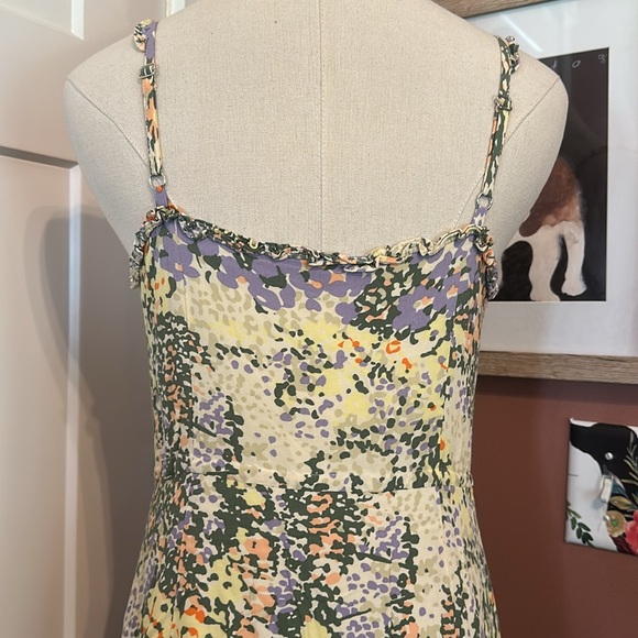 Rails Adalyn Gardenia pastel ruffle trim button front M Ruffled Tiered Sundress - Picture 11 of 16